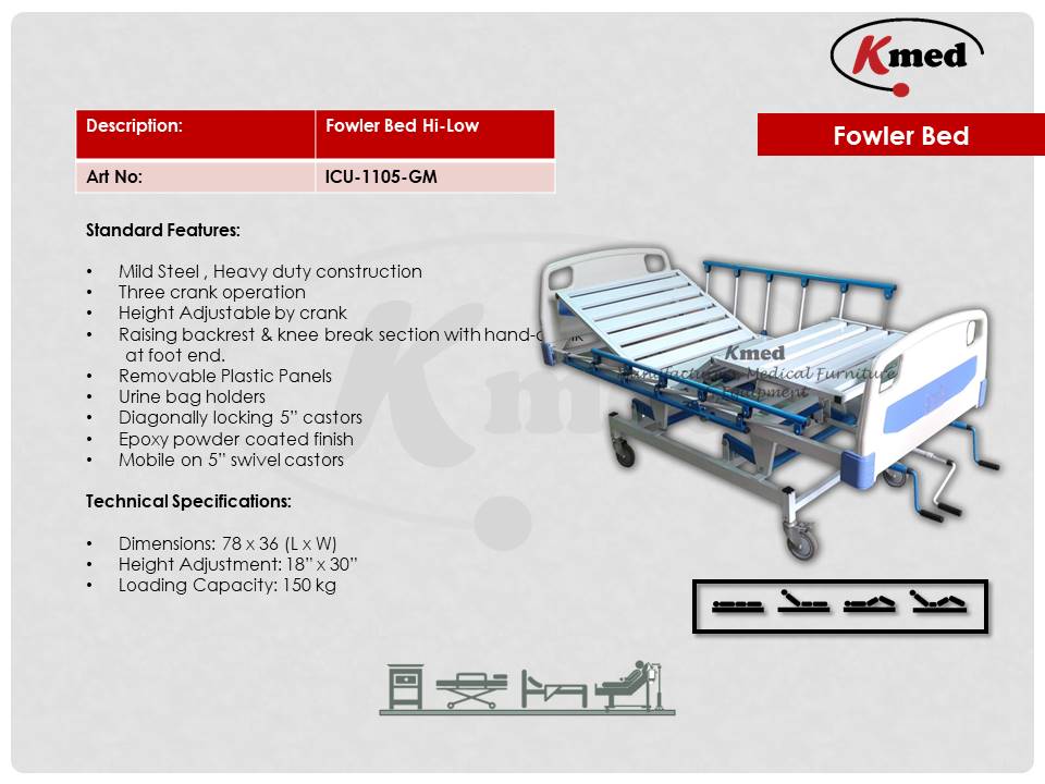 FOWLER BED-HI-LOW-ICU-1105
