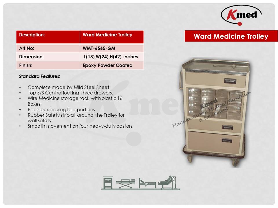 WARD MEDICINE TROLLEY-WMT-6565