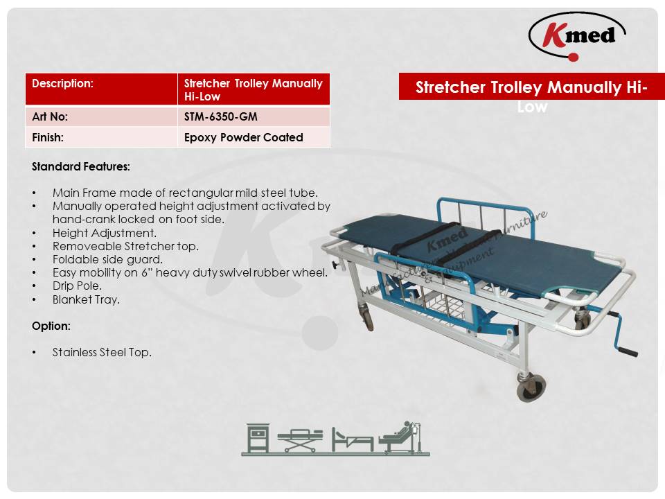 STRETCHER TROLLEY-STM-6350